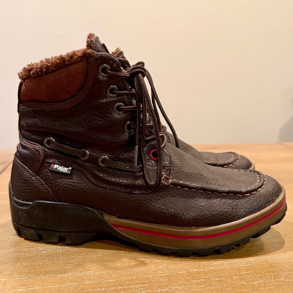 Pajar Canada Basel Men’s Winter Boot Lace Up Brown Leather Sz 11 - 11 1/2 EUR 44